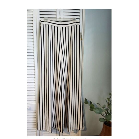 Lena Gabriel NWT $110 Striped High Waist Wide Leg Palazzo Pants size 6 - Picture 1 of 8